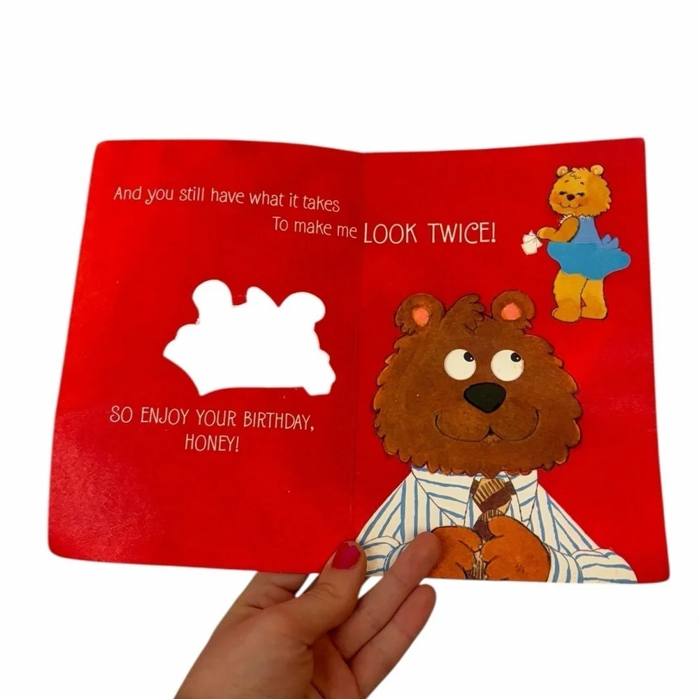Vintage Bear Birthday Card | For My Better Half | Cute Illustrated Greeting Card